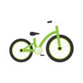 Bike kids icon. Bicycle colorful symbol. Green child bike sign. Royalty Free Stock Photo